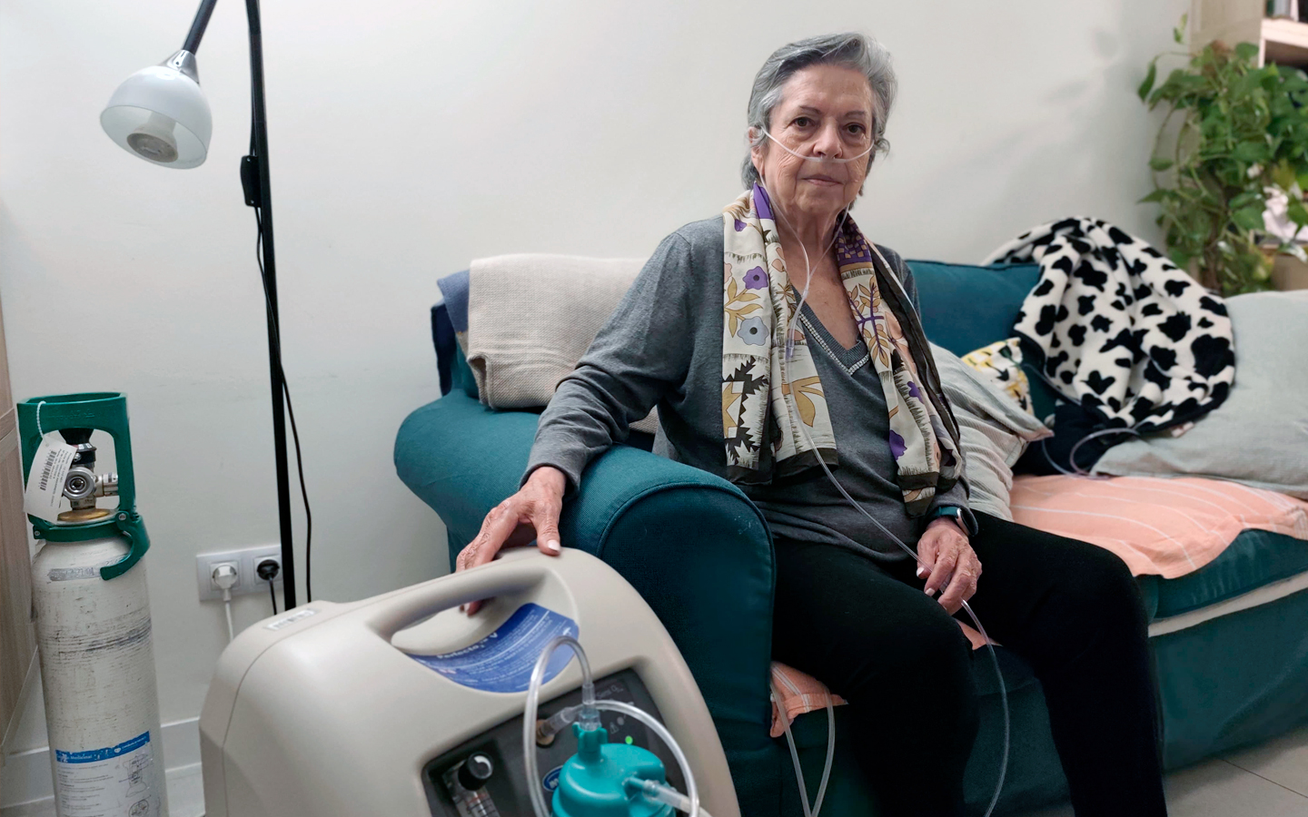 María Martín, paciente con EPOC Grado 3.